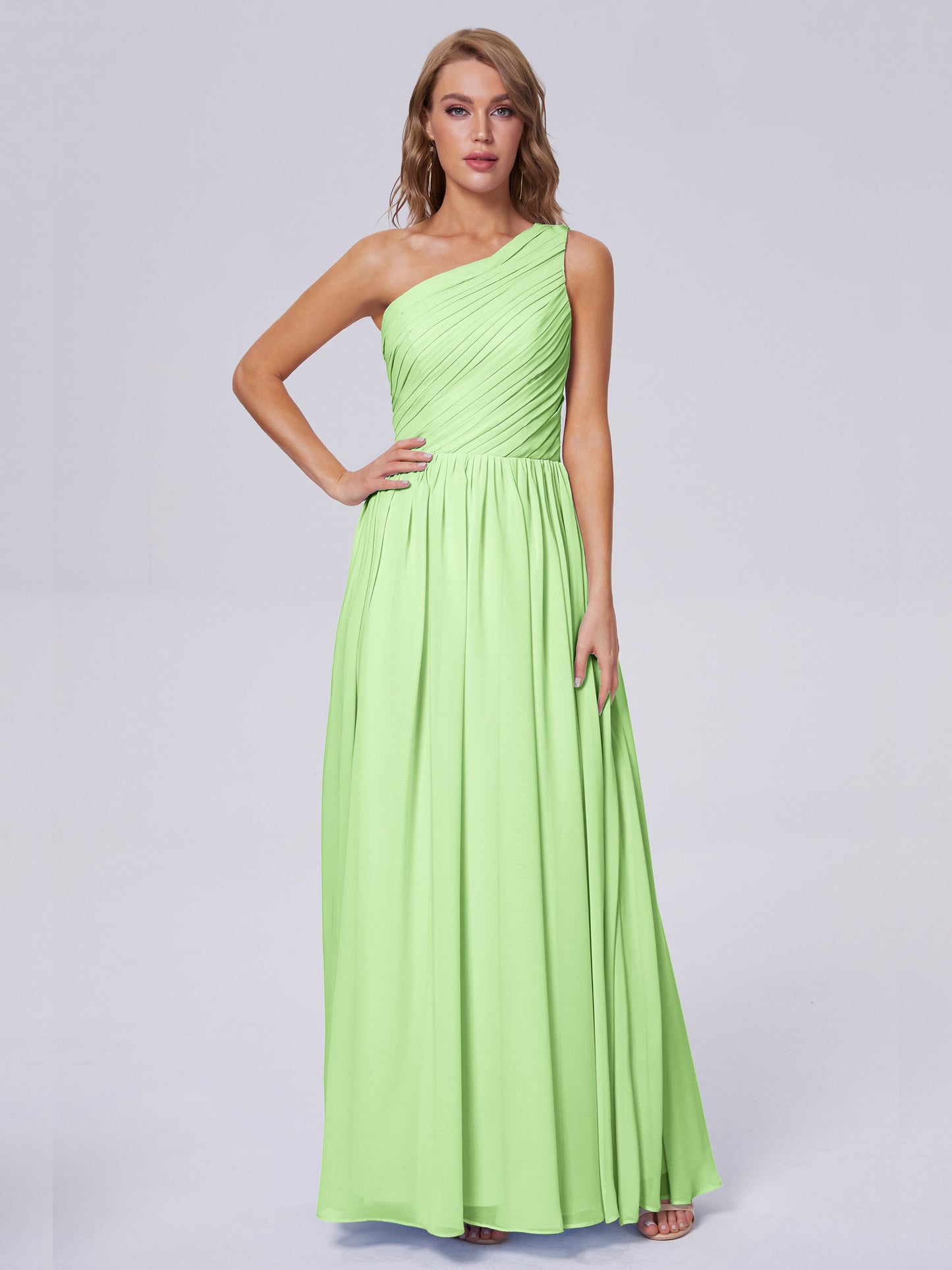 Paige Inexpensive One Shoulder Chiffon Bridesmaid Dresses