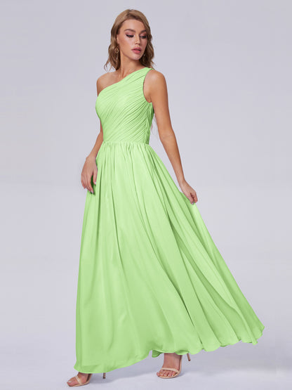 Paige Inexpensive One Shoulder Chiffon Bridesmaid Dresses
