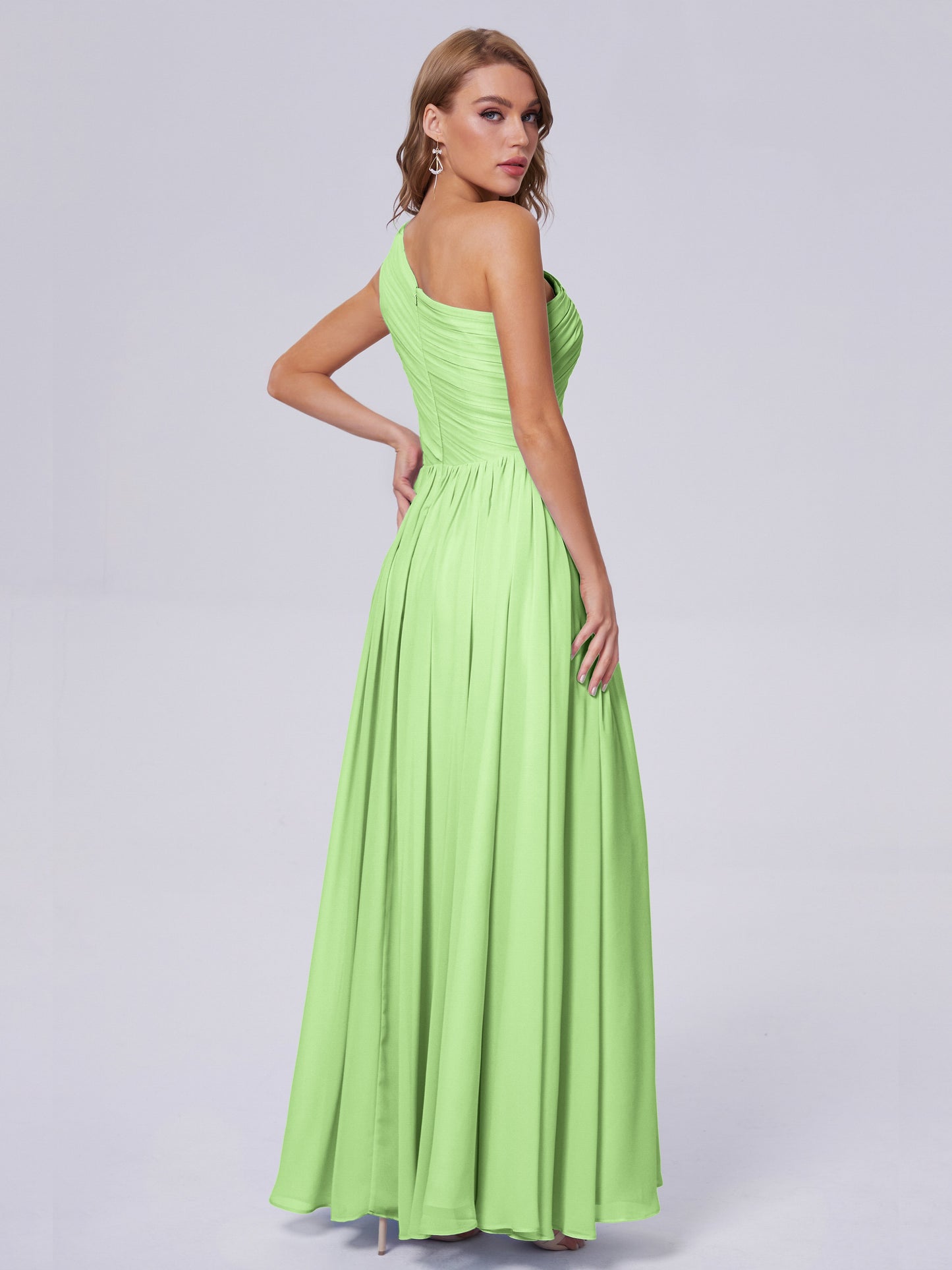 Paige Inexpensive One Shoulder Chiffon Bridesmaid Dresses