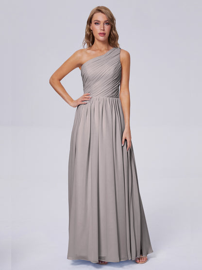 Paige Inexpensive One Shoulder Chiffon Bridesmaid Dresses