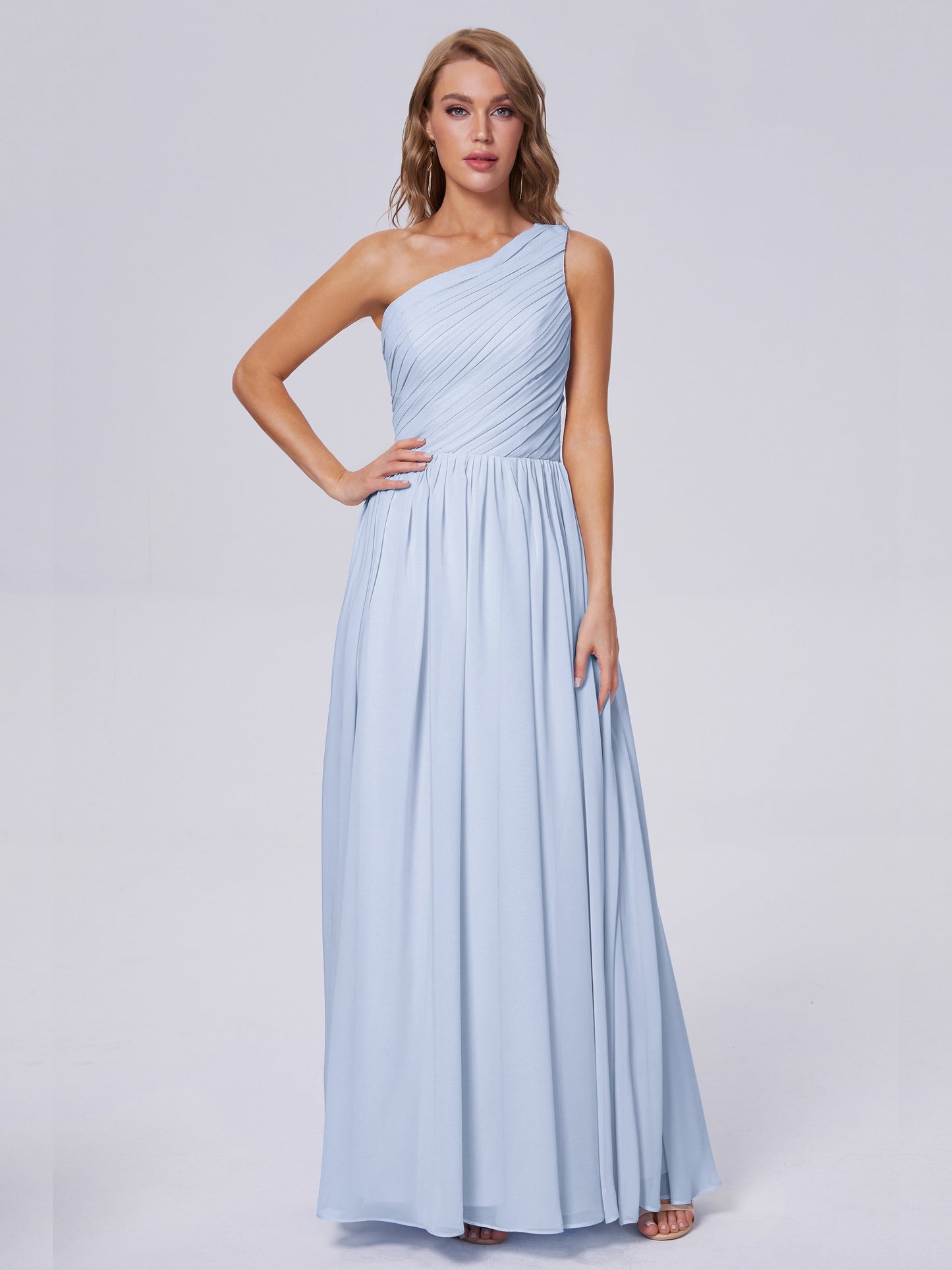 Paige Inexpensive One Shoulder Chiffon Bridesmaid Dresses