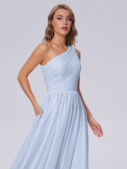 Paige Inexpensive One Shoulder Chiffon Bridesmaid Dresses