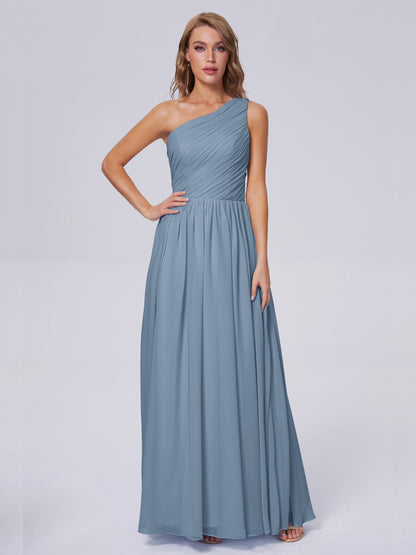 Paige Inexpensive One Shoulder Chiffon Bridesmaid Dresses