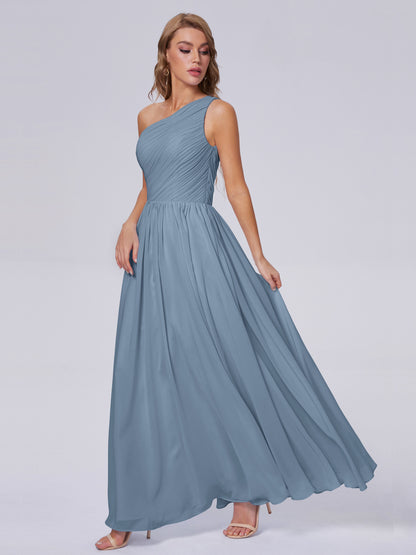Paige Inexpensive One Shoulder Chiffon Bridesmaid Dresses