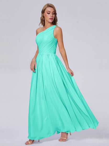 Paige Inexpensive One Shoulder Chiffon Bridesmaid Dresses
