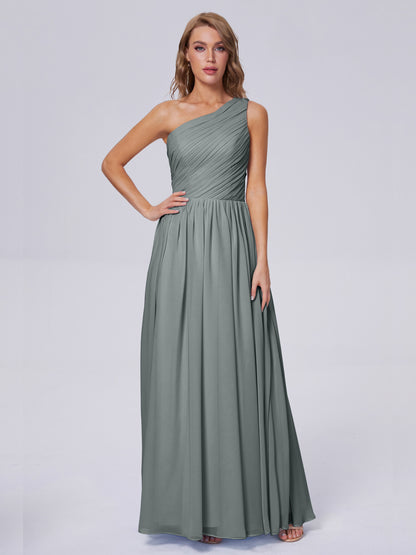 Paige Inexpensive One Shoulder Chiffon Bridesmaid Dresses