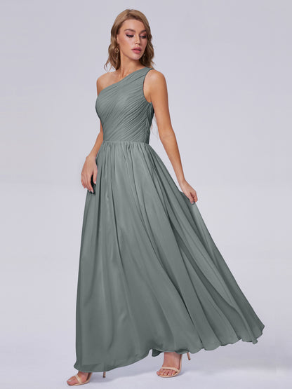 Paige Inexpensive One Shoulder Chiffon Bridesmaid Dresses