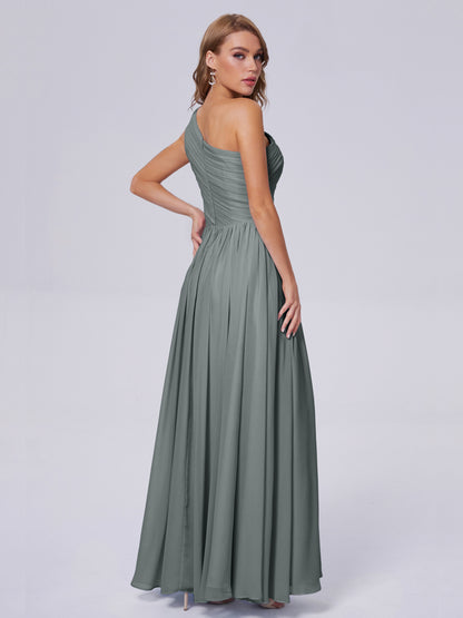 Paige Inexpensive One Shoulder Chiffon Bridesmaid Dresses