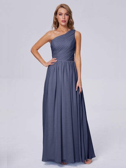 Paige Inexpensive One Shoulder Chiffon Bridesmaid Dresses