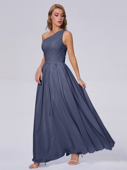 Paige Inexpensive One Shoulder Chiffon Bridesmaid Dresses