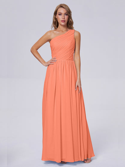 Paige Inexpensive One Shoulder Chiffon Bridesmaid Dresses
