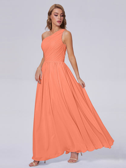 Paige Inexpensive One Shoulder Chiffon Bridesmaid Dresses