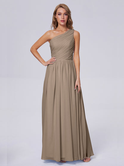 Paige Inexpensive One Shoulder Chiffon Bridesmaid Dresses