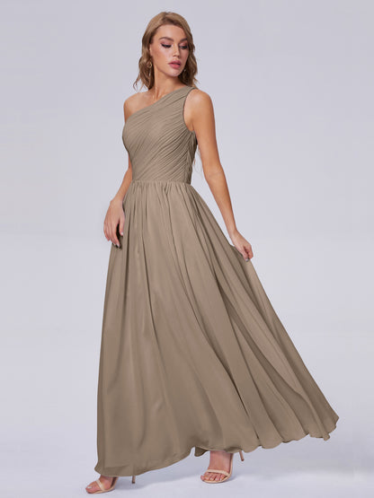Paige Inexpensive One Shoulder Chiffon Bridesmaid Dresses
