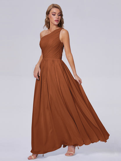 Paige Inexpensive One Shoulder Chiffon Bridesmaid Dresses
