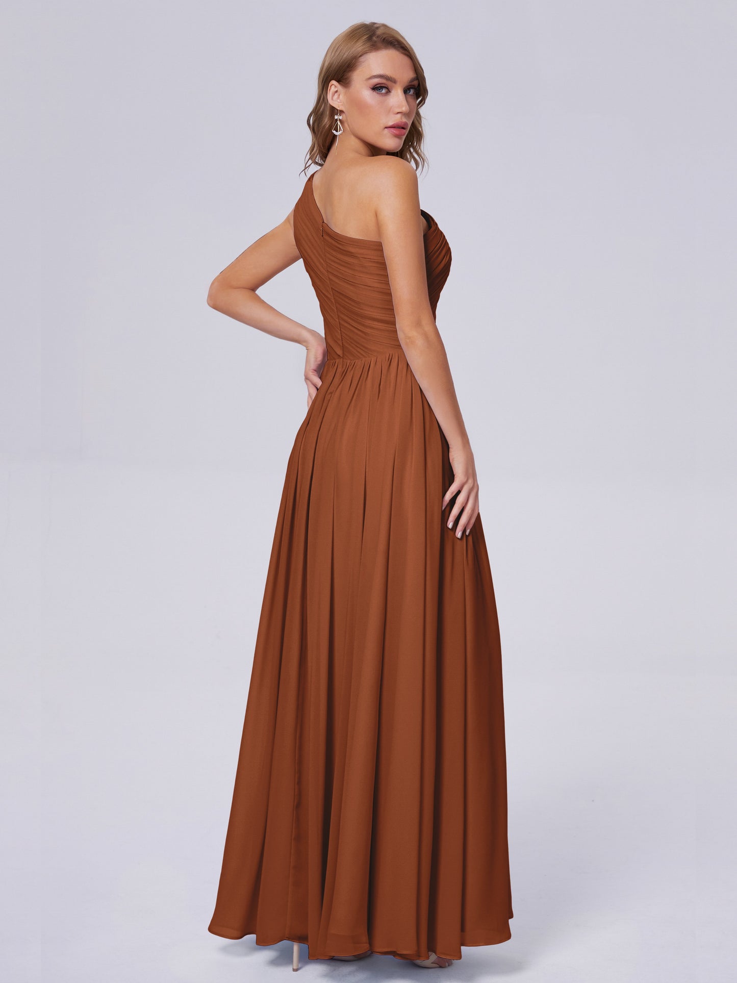 Paige Inexpensive One Shoulder Chiffon Bridesmaid Dresses