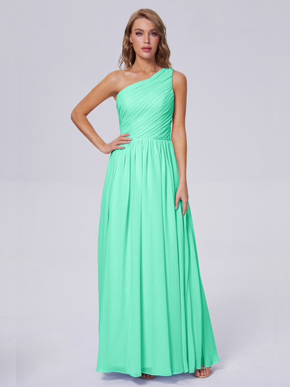 Paige Inexpensive One Shoulder Chiffon Bridesmaid Dresses