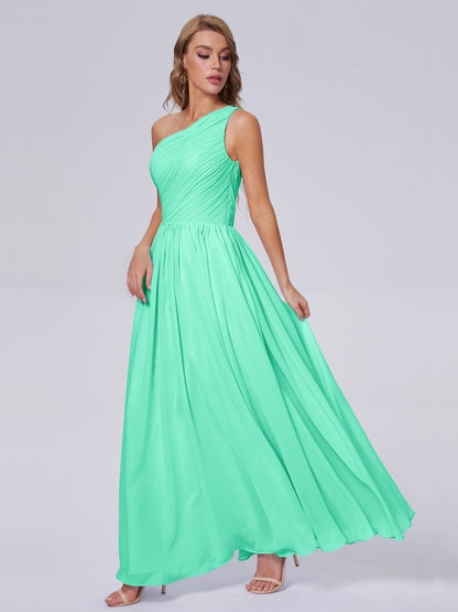 Paige Inexpensive One Shoulder Chiffon Bridesmaid Dresses