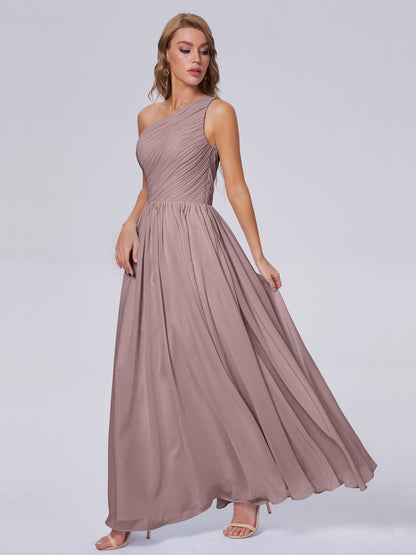 Paige Inexpensive One Shoulder Chiffon Bridesmaid Dresses