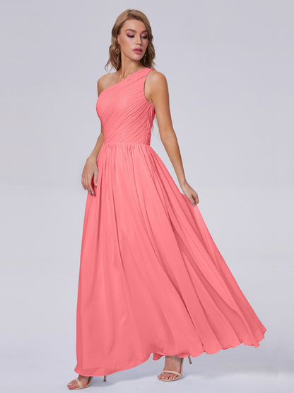 Paige Inexpensive One Shoulder Chiffon Bridesmaid Dresses