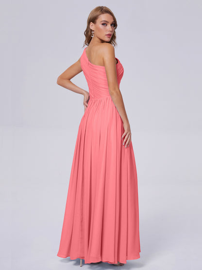 Paige Inexpensive One Shoulder Chiffon Bridesmaid Dresses