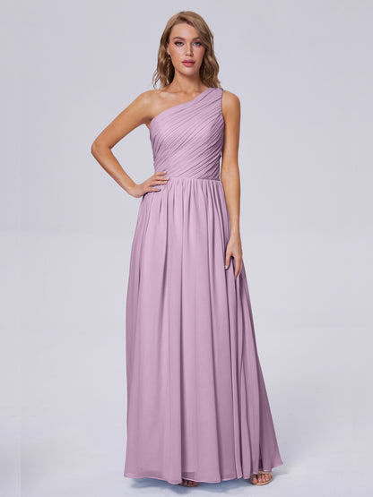 Paige Inexpensive One Shoulder Chiffon Bridesmaid Dresses