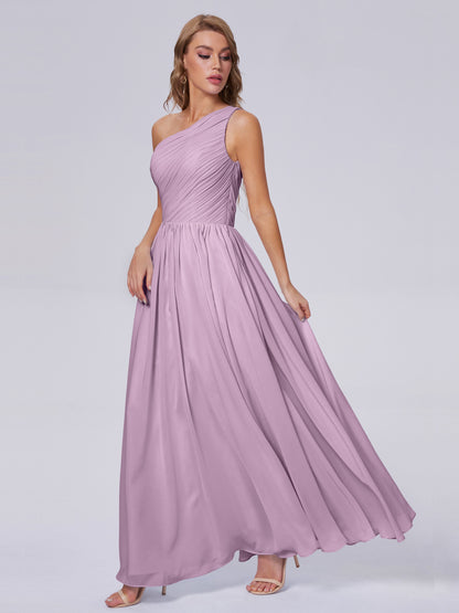 Paige Inexpensive One Shoulder Chiffon Bridesmaid Dresses