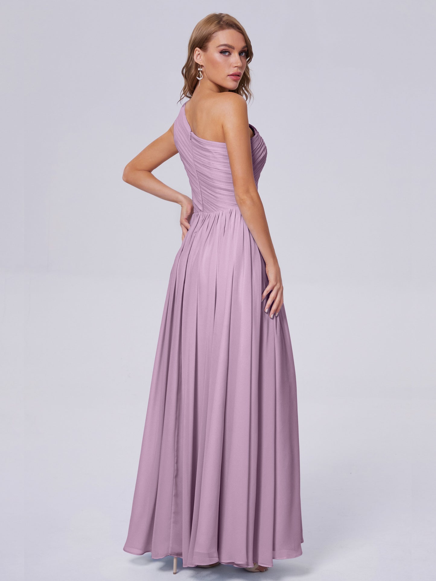 Paige Inexpensive One Shoulder Chiffon Bridesmaid Dresses