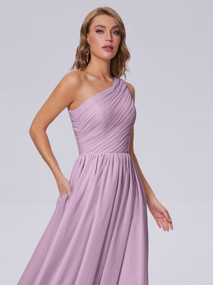 Paige Inexpensive One Shoulder Chiffon Bridesmaid Dresses