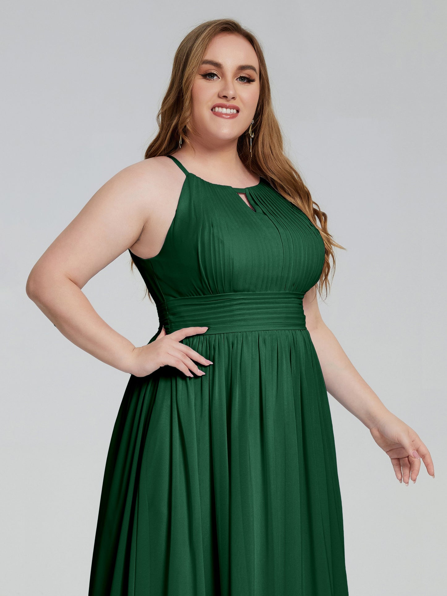 Payton Gorgeous Halter Plus Size Long Bridesmaid Dresses