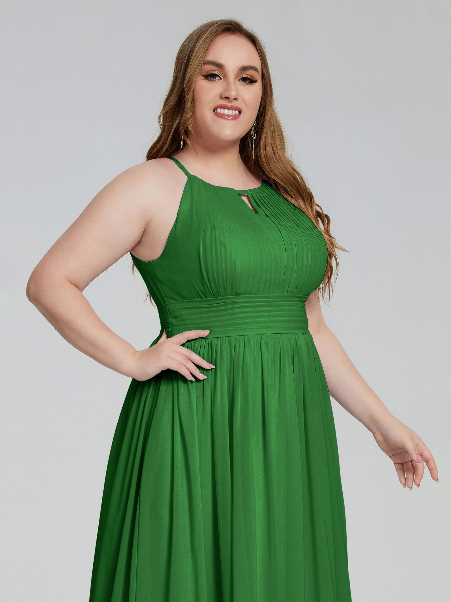 Payton Gorgeous Halter Plus Size Long Bridesmaid Dresses