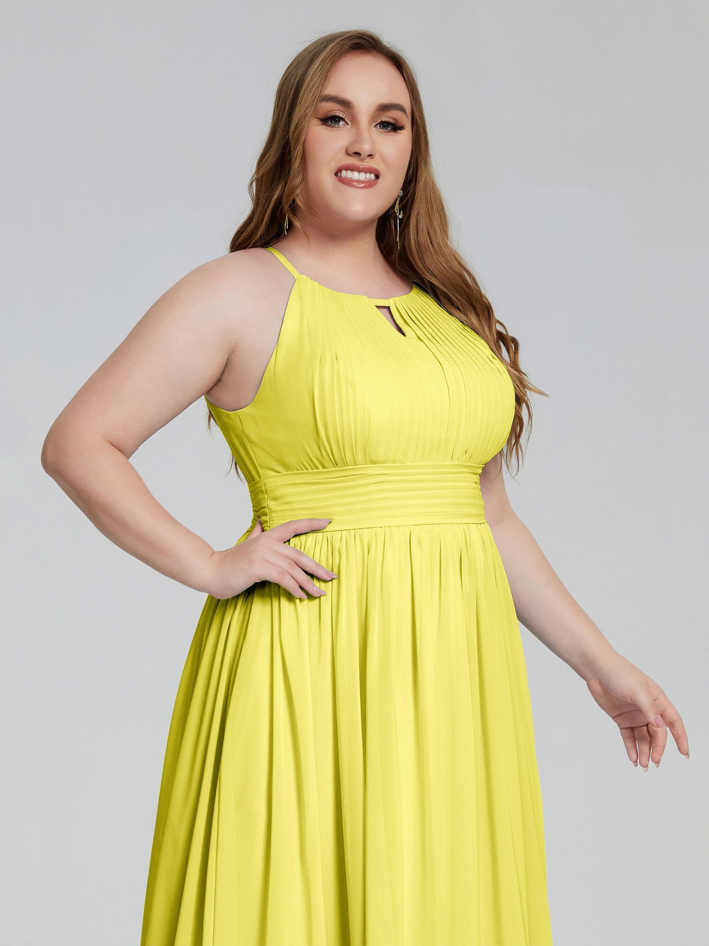 Payton Gorgeous Halter Plus Size Long Bridesmaid Dresses
