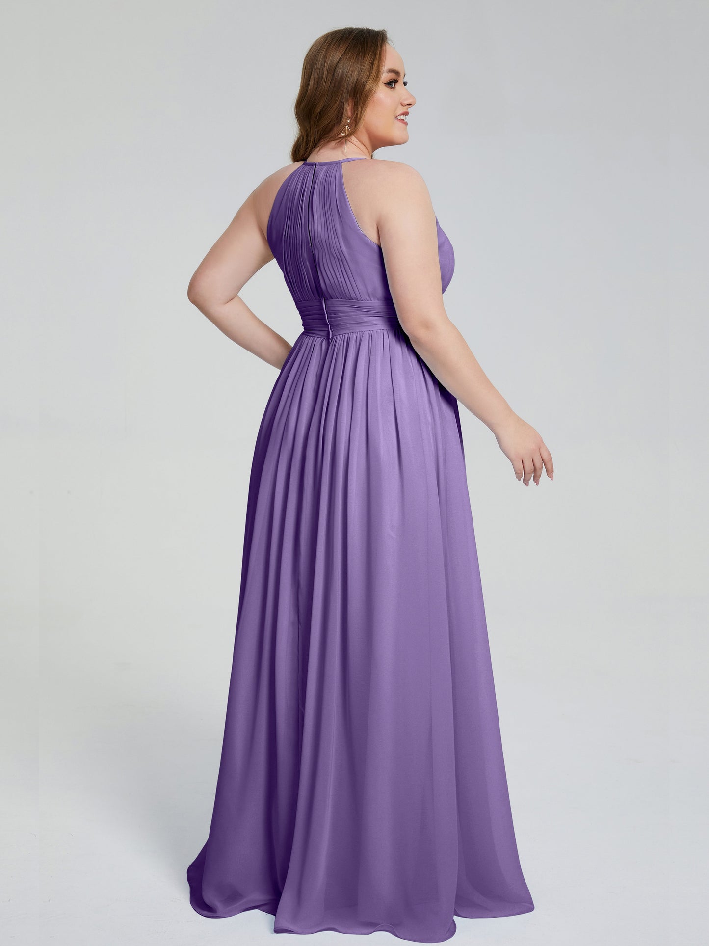 Payton Gorgeous Halter Plus Size Long Bridesmaid Dresses