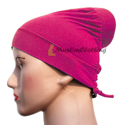 Pink One-Sized Soft Polyester Hair Bun Underscarf