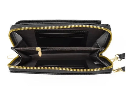 preneLOVE Solina Vegan Leather Phone Bag - Black