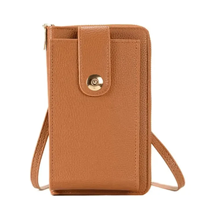 preneLOVE Solina Vegan Leather Phone Bag - Brown