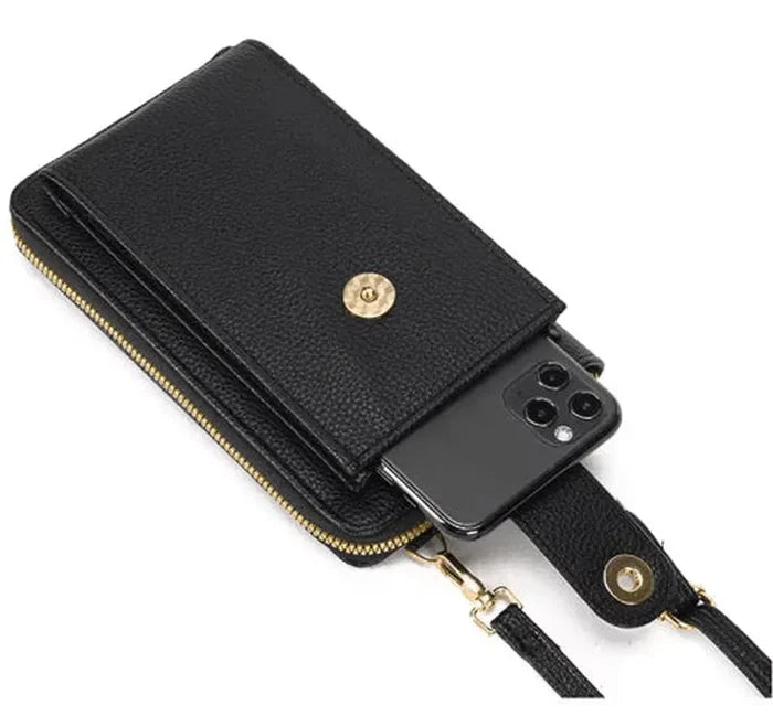 preneLOVE Solina Vegan Leather Phone Bag - Brown
