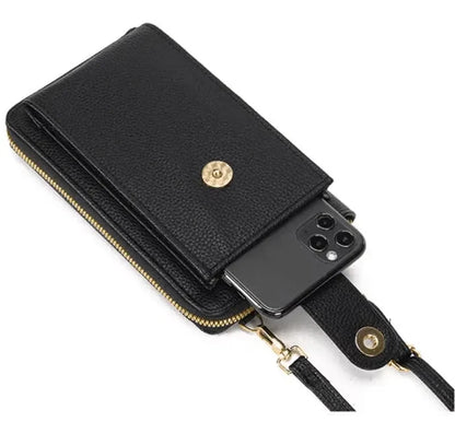 preneLOVE Solina Vegan Leather Phone Bag - Hunter Green