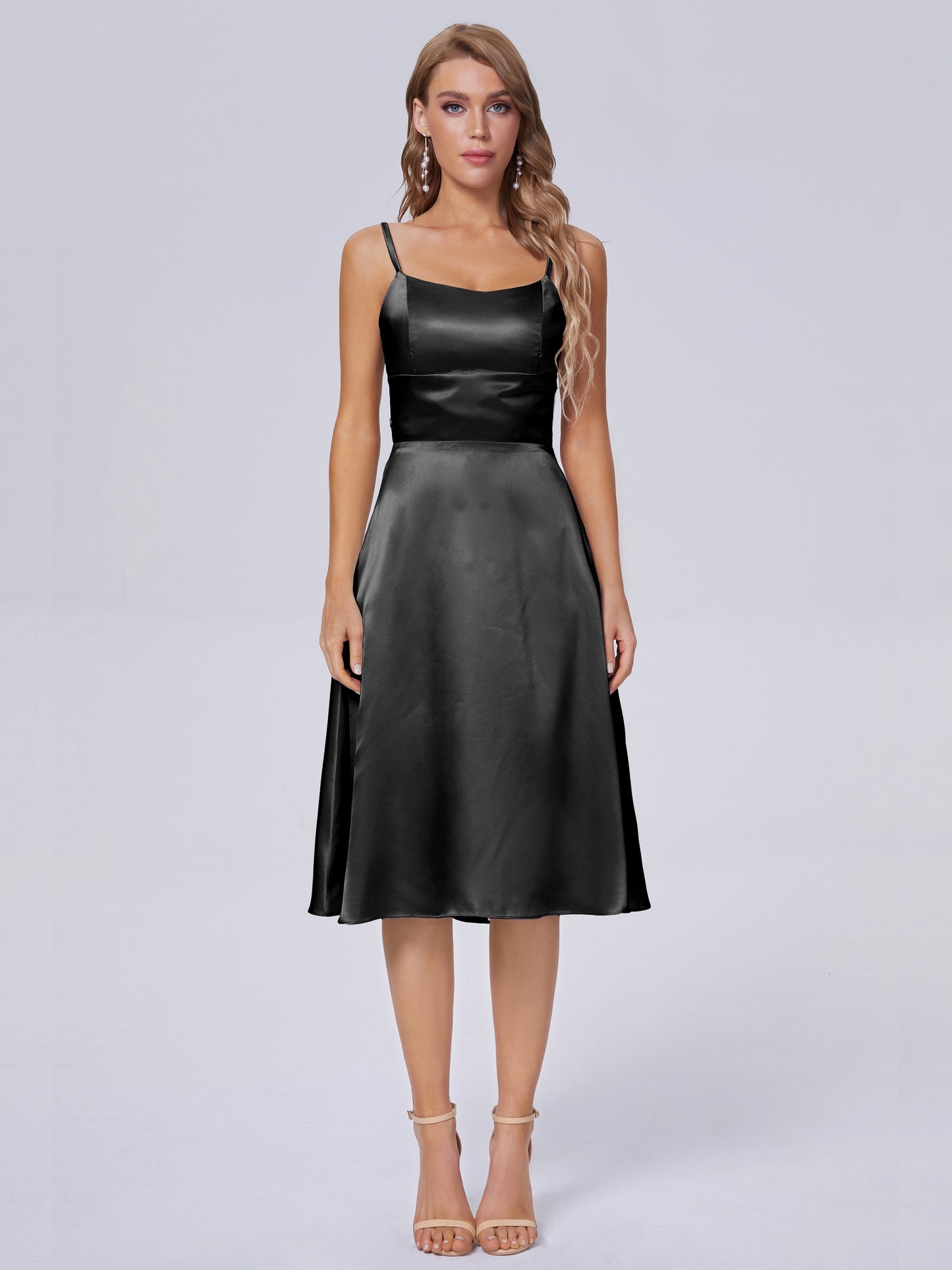 Rowan Scoop Soft Satin Short Bridesmaid Dresses