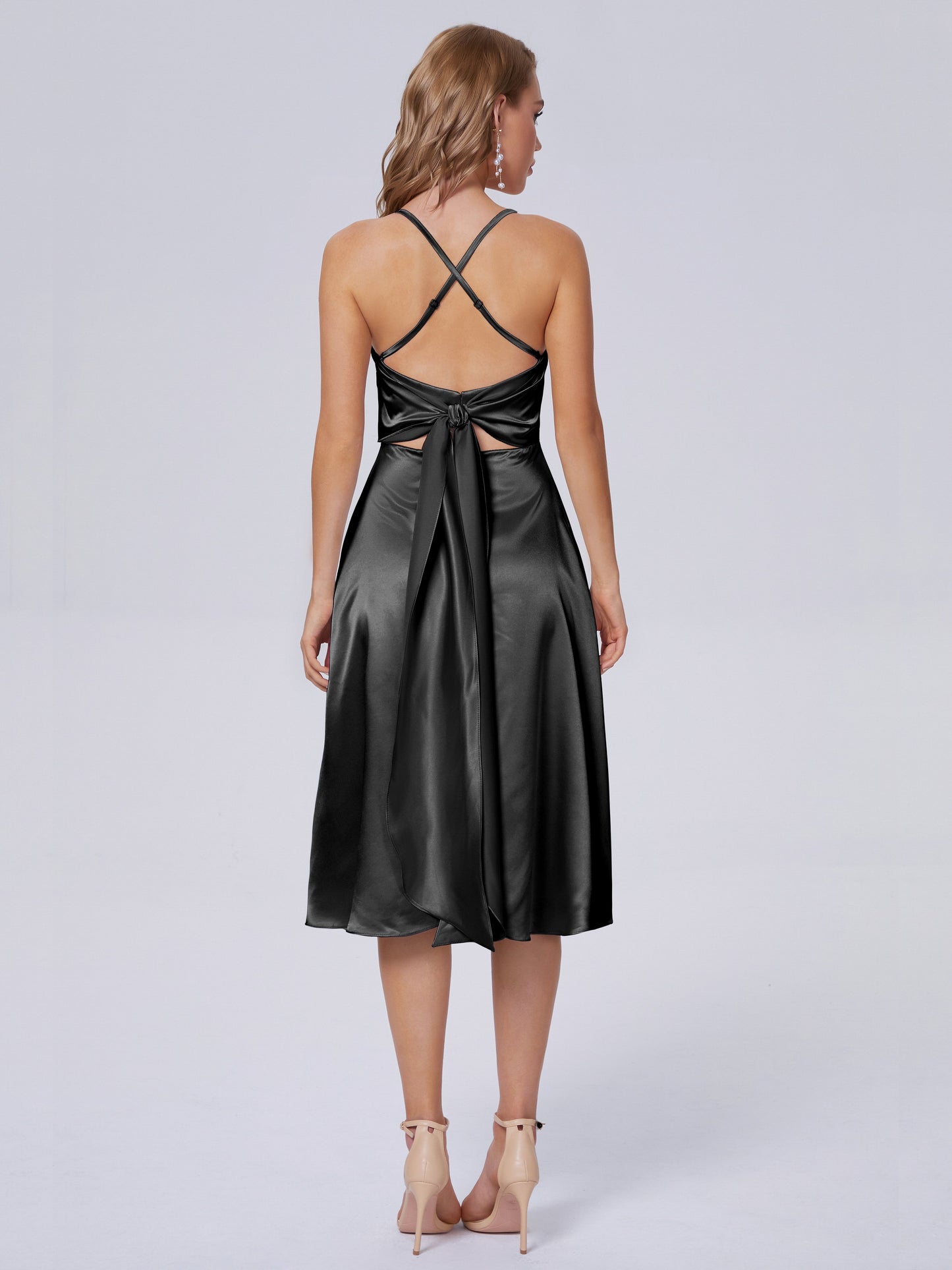 Rowan Scoop Soft Satin Short Bridesmaid Dresses