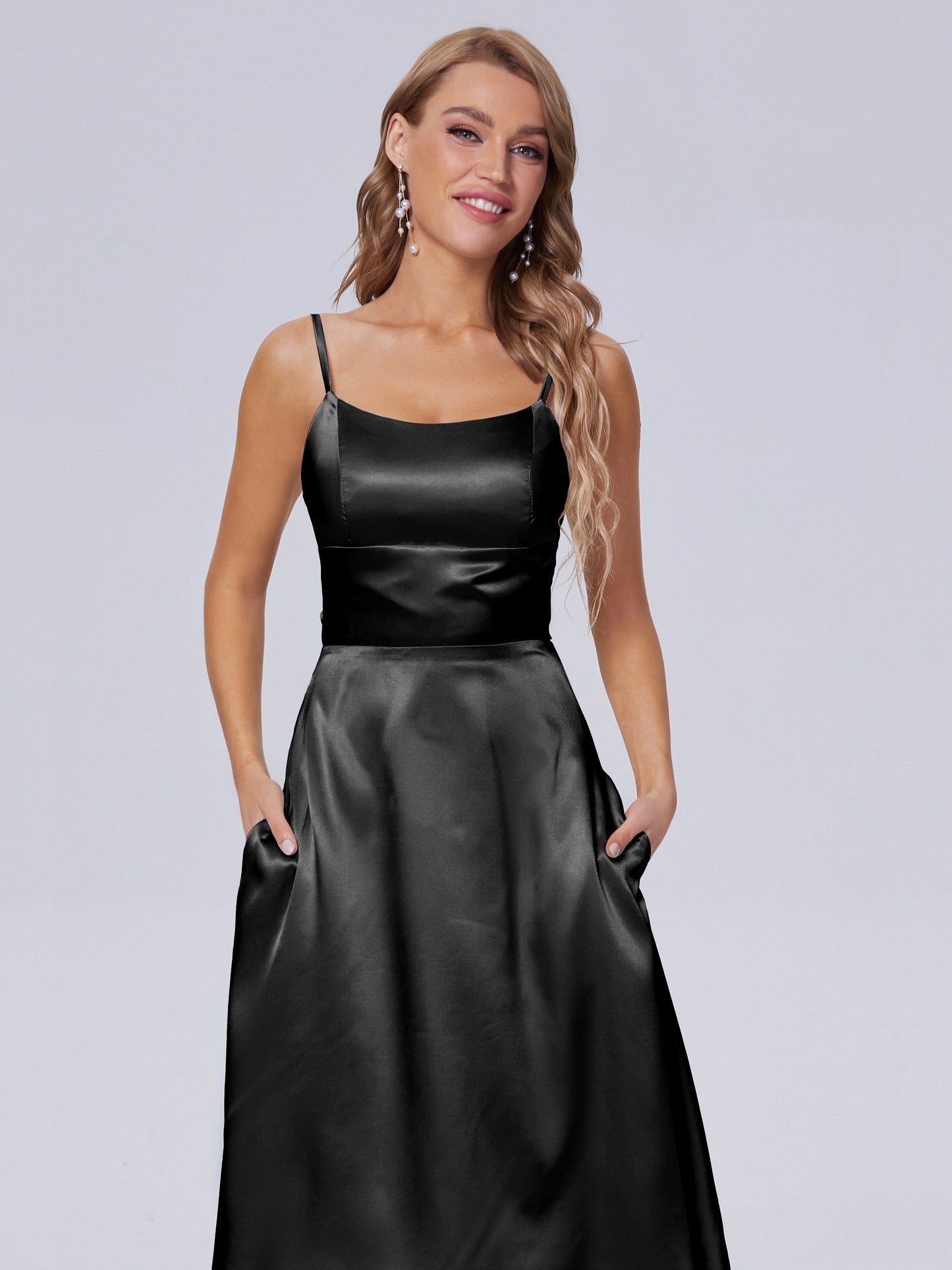 Rowan Scoop Soft Satin Short Bridesmaid Dresses