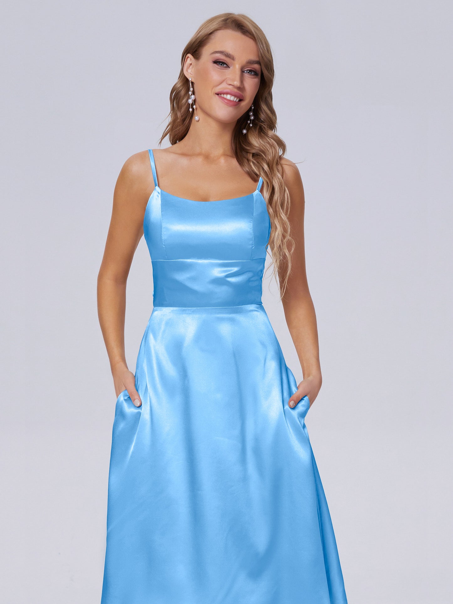 Rowan Scoop Soft Satin Short Bridesmaid Dresses