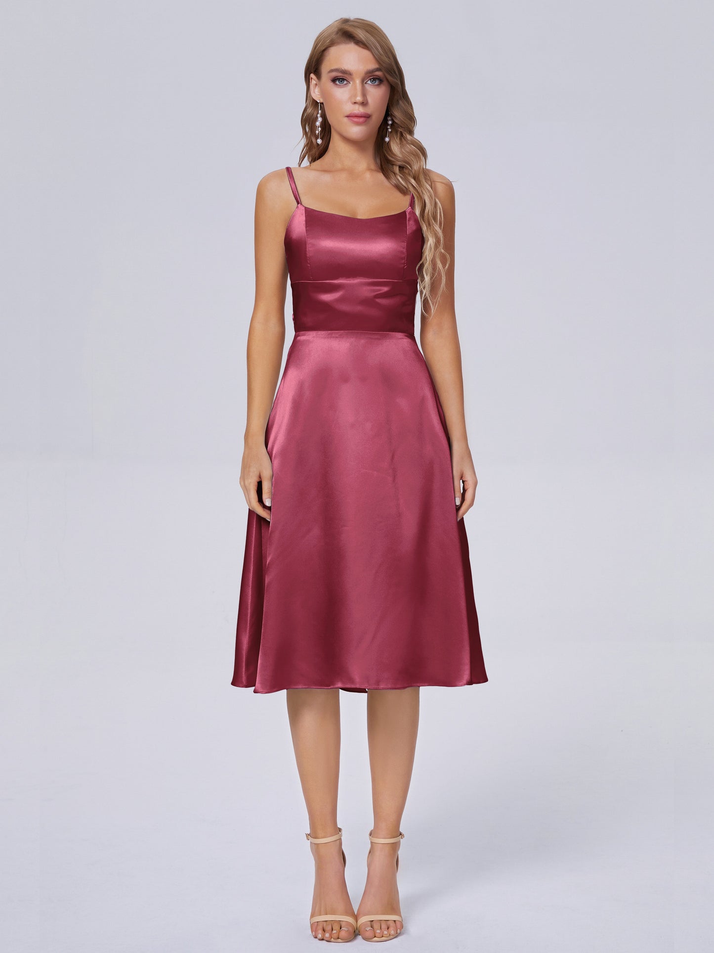 Rowan Scoop Soft Satin Short Bridesmaid Dresses