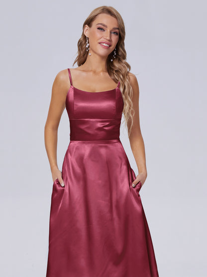 Rowan Scoop Soft Satin Short Bridesmaid Dresses