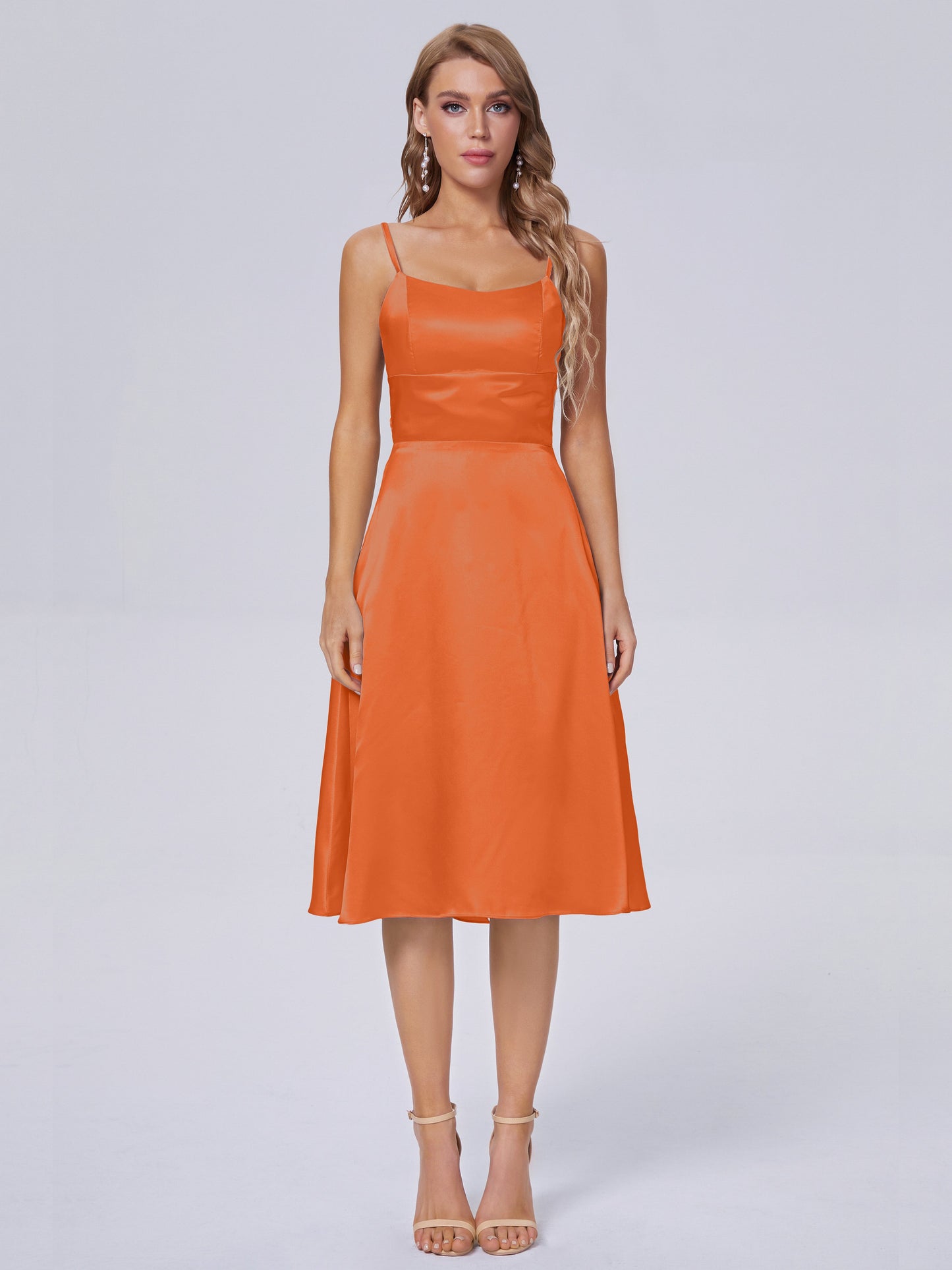 Rowan Scoop Soft Satin Short Bridesmaid Dresses