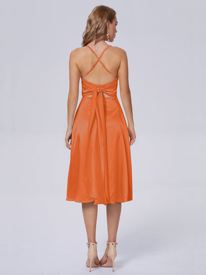 Rowan Scoop Soft Satin Short Bridesmaid Dresses