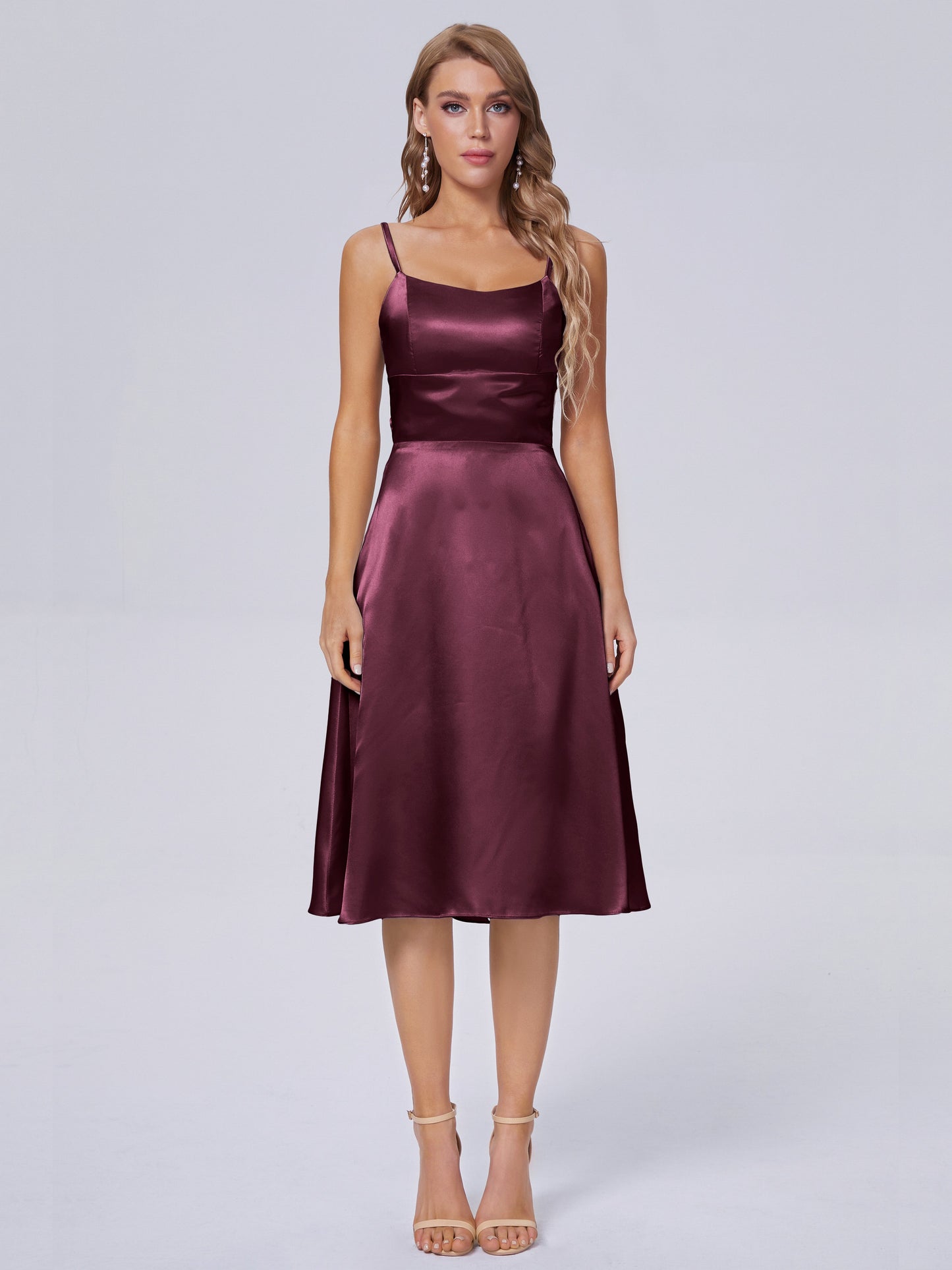 Rowan Scoop Soft Satin Short Bridesmaid Dresses