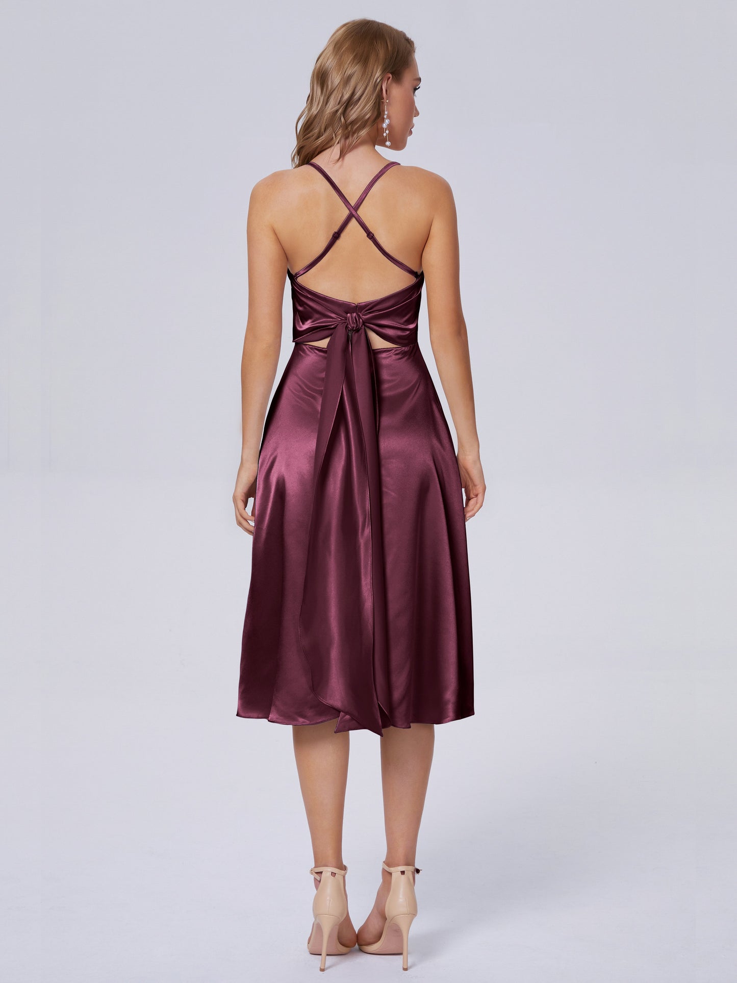 Rowan Scoop Soft Satin Short Bridesmaid Dresses