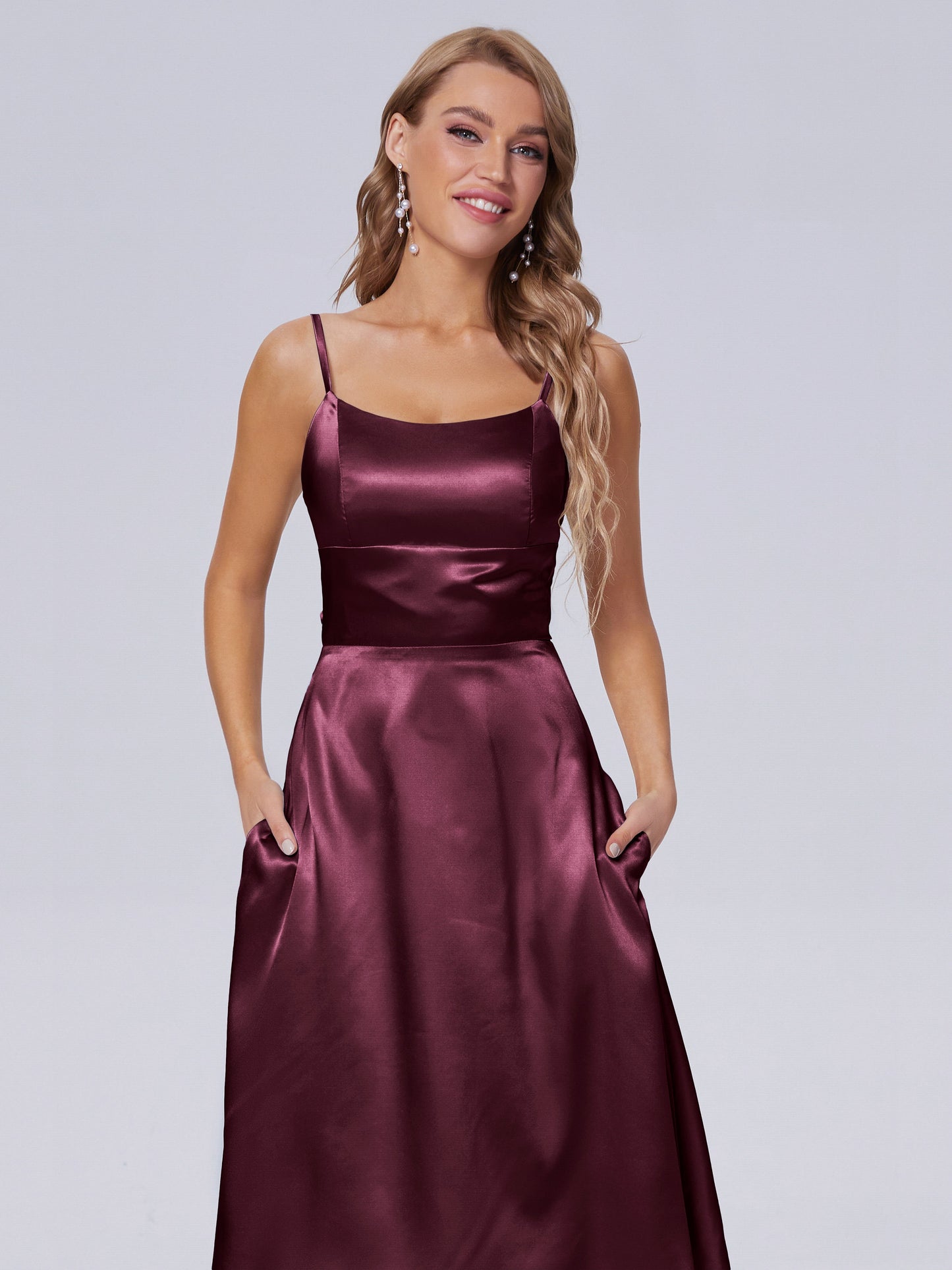 Rowan Scoop Soft Satin Short Bridesmaid Dresses