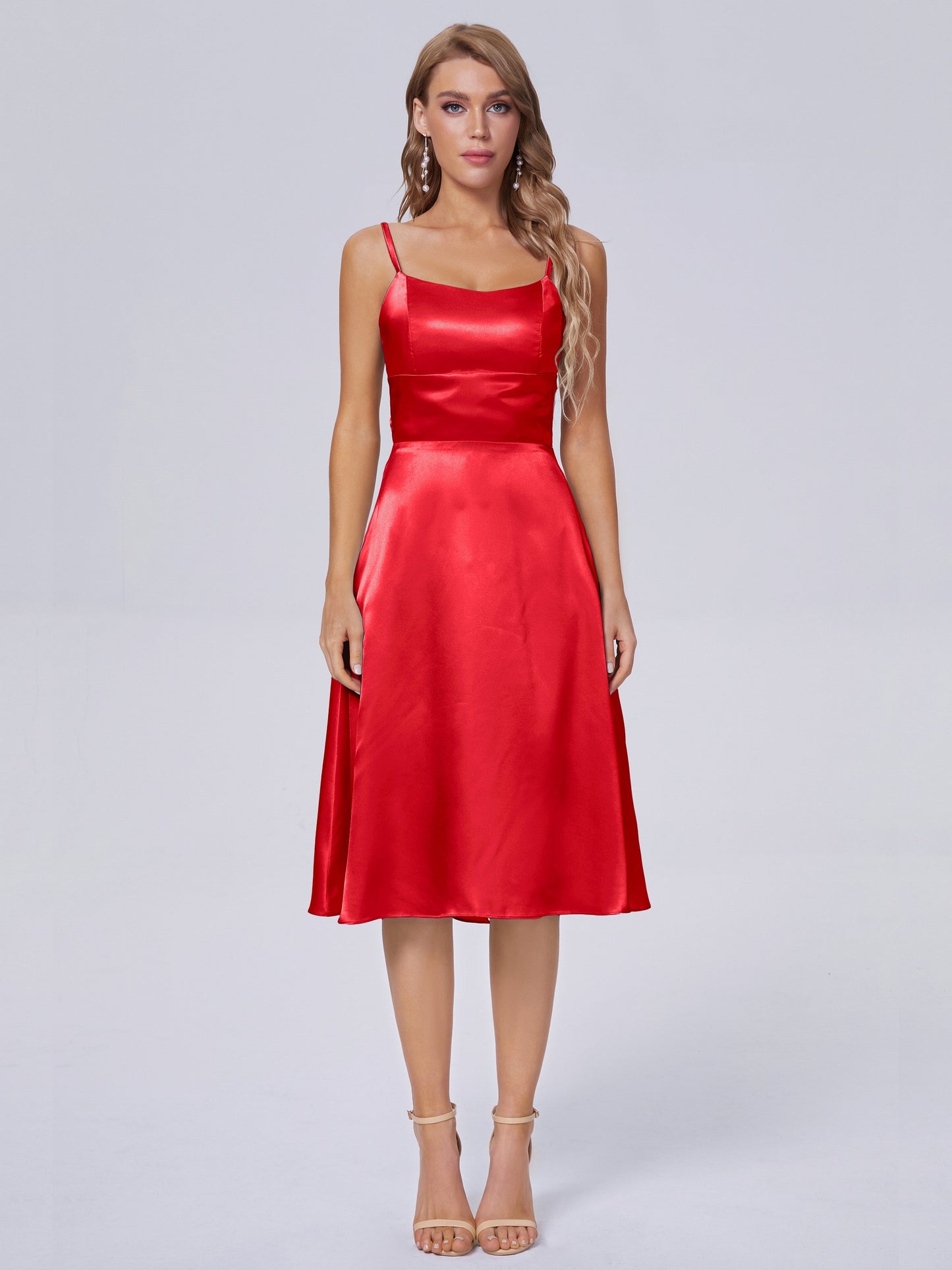 Rowan Scoop Soft Satin Short Bridesmaid Dresses